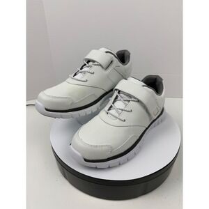 Anodyne Shoes for Custom Insoles Womens White Leather Adjustable Shoes Size 9M